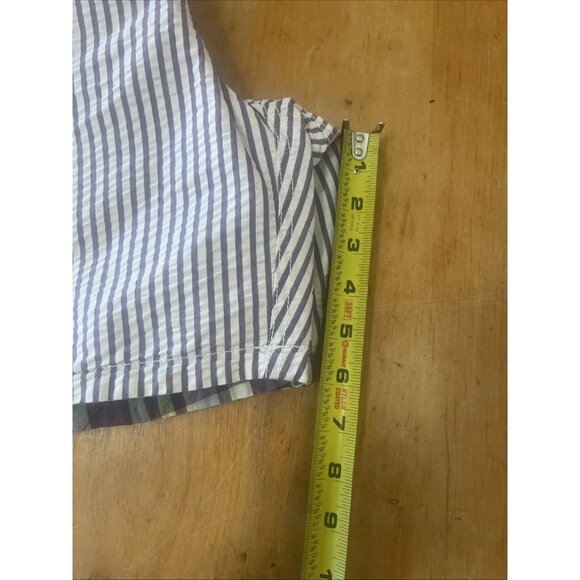 Tailor Vintage Reversible Shorts Purple Plaid Purple Stripe Mens 36” Waist Sz L - Picture 8 of 11